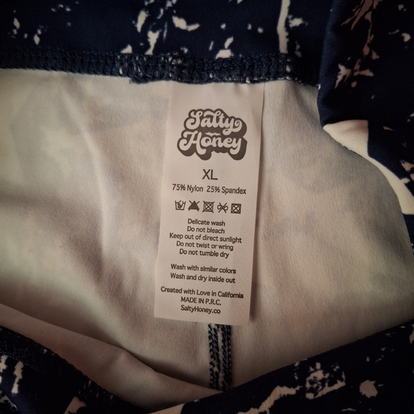 Salty Honey Star Print Stretch Sports Shorts - Navy/White - Picture 2 of 5